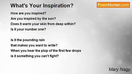 Mary Nagy - What's Your Inspiration?