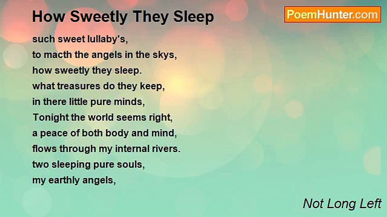 Not Long Left - How Sweetly They Sleep