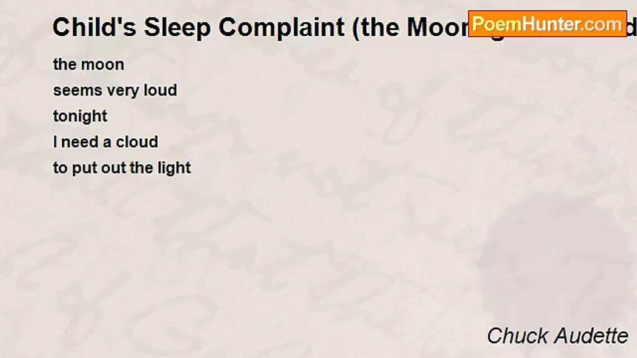 Chuck Audette - Child's Sleep Complaint (the Moonlight Serenade)