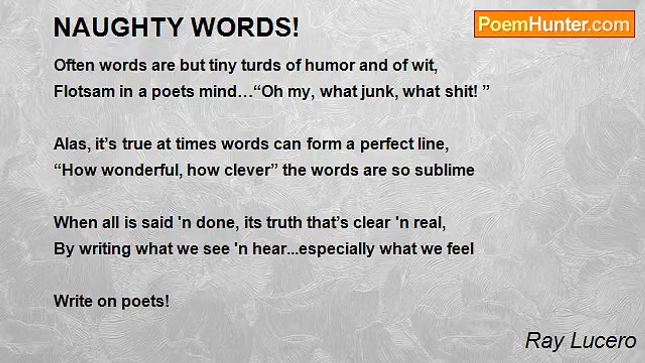 Ray Lucero - NAUGHTY WORDS!