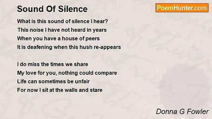 Donna G Fowler - Sound Of Silence