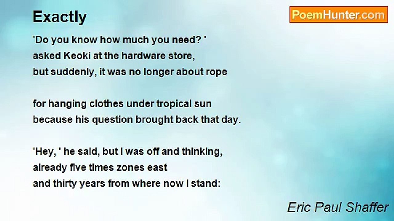 Eric Paul Shaffer - Exactly