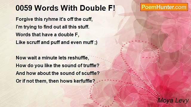 Moya Levy - 0059 Words With Double F!