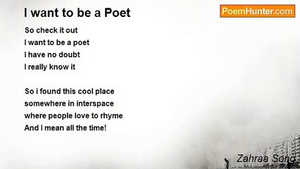 Zahraa Song - I want to be a Poet