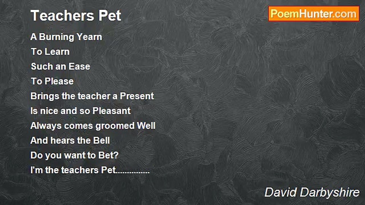 David Darbyshire - Teachers Pet
