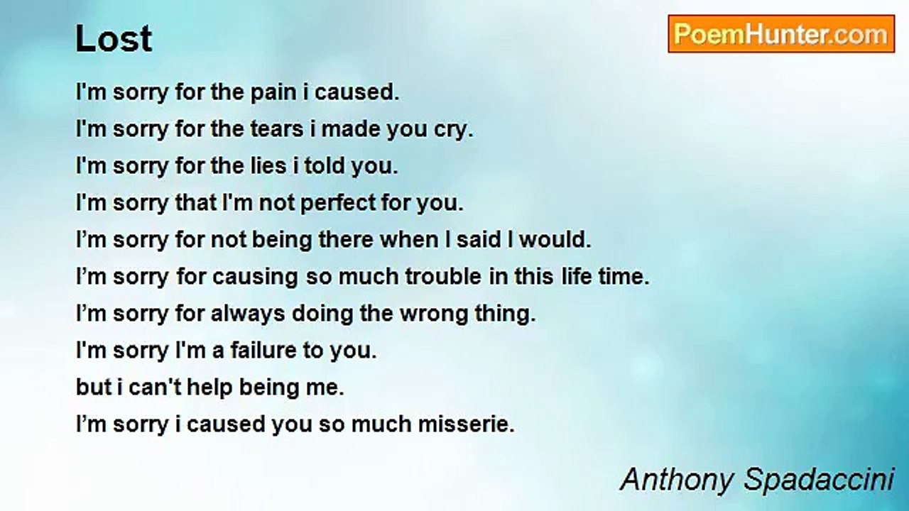Anthony Spadaccini - Lost