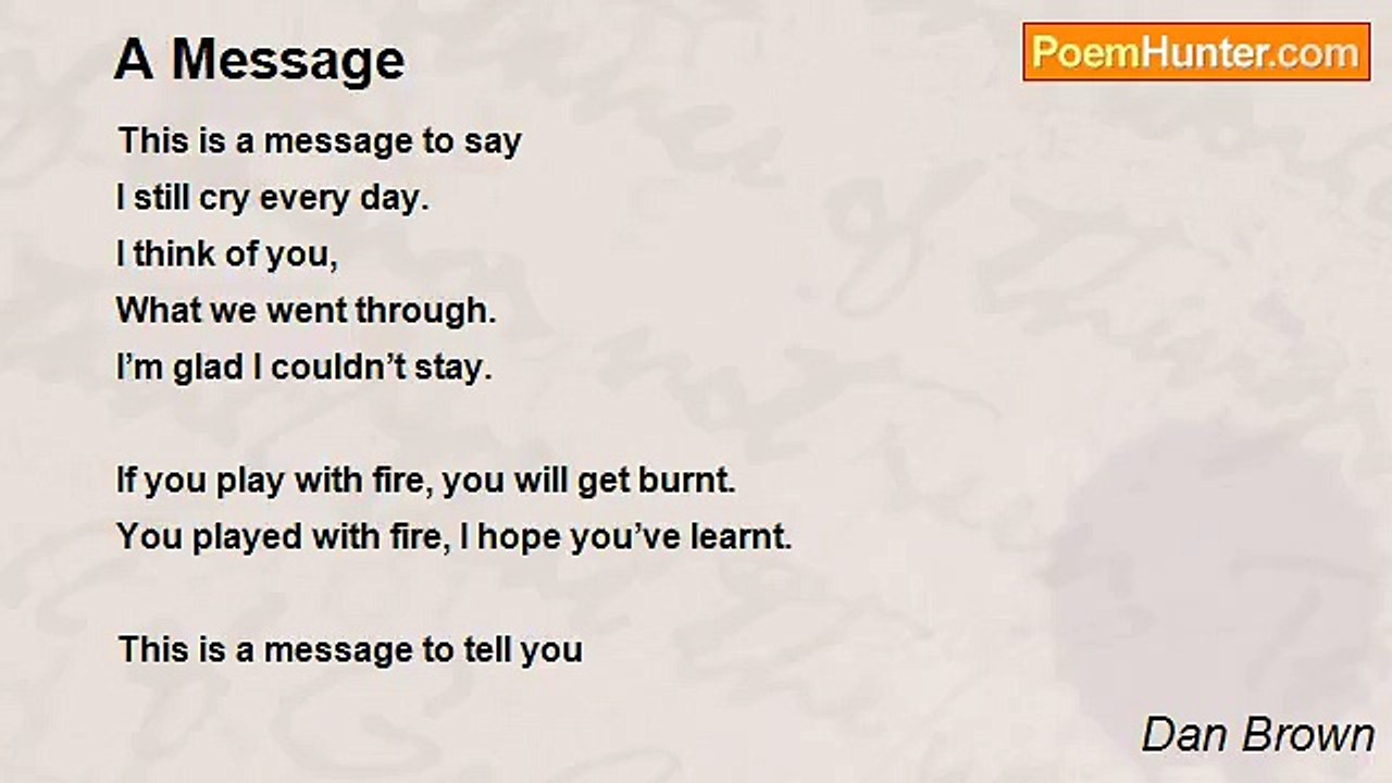 Dan Brown - A Message