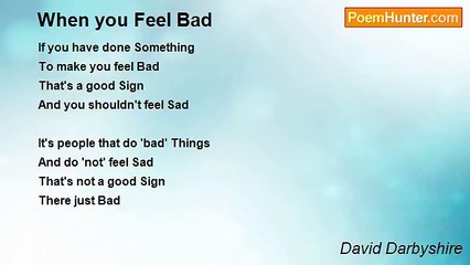 David Darbyshire - When you Feel Bad