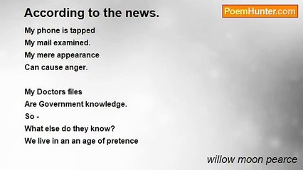 willow moon pearce - According to the news.