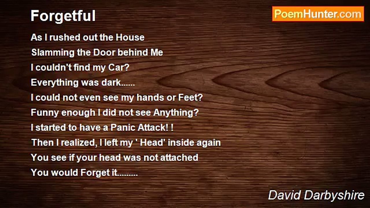 David Darbyshire - Forgetful
