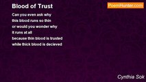 Cynthia Sok - Blood of Trust