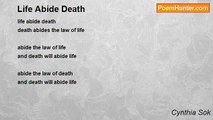 Cynthia Sok - Life Abide Death