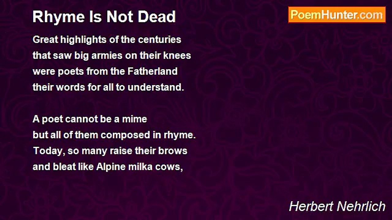Herbert Nehrlich - Rhyme Is Not Dead