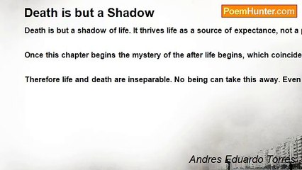 Andres Eduardo Torres - Death is but a Shadow