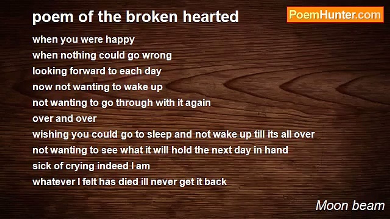 Moon beam - poem of the broken hearted