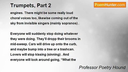Professor Poetry Hound - Trumpets, Part 2
