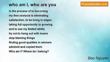 Beo Nguyen - who am I, who are you