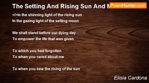 Elisia Cardona - The Setting And Rising Sun And Moon