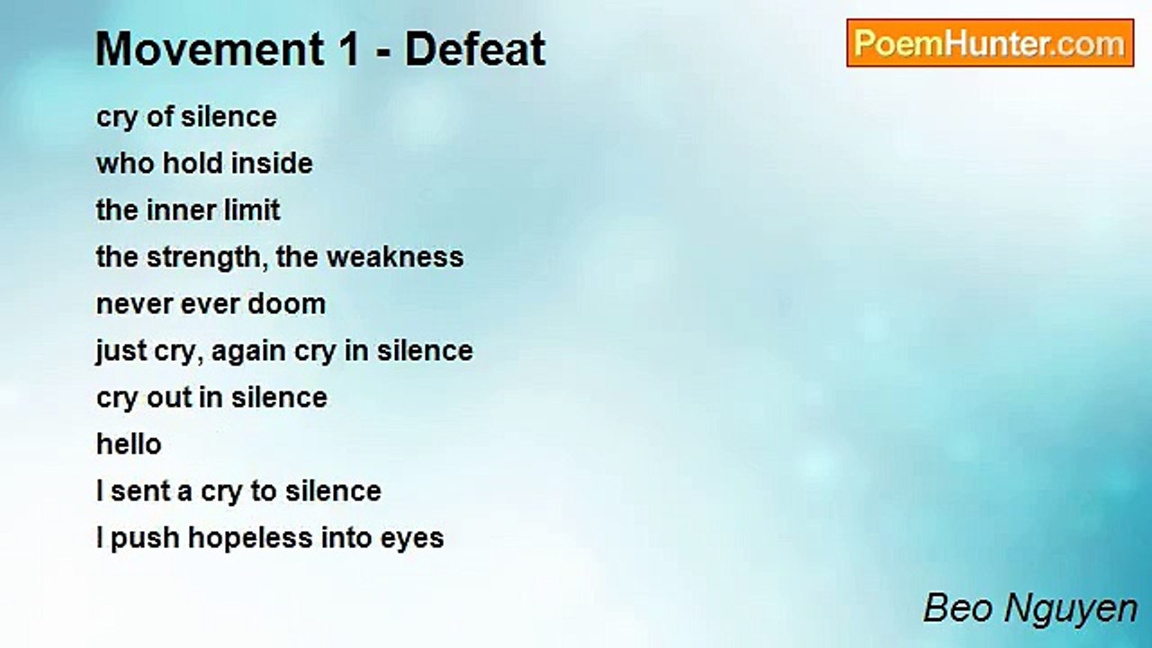 Beo Nguyen - Movement 1 - Defeat