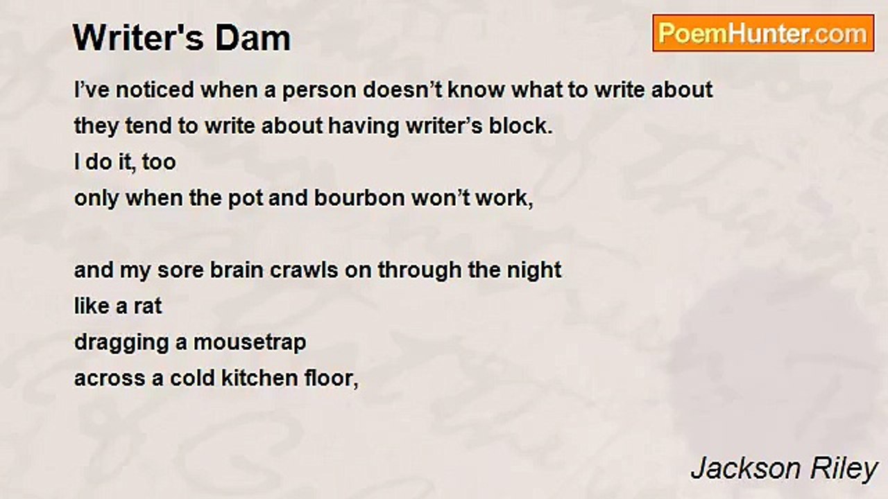 Jackson Riley - Writer's Dam