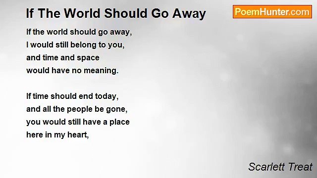 Scarlett Treat - If The World Should Go Away