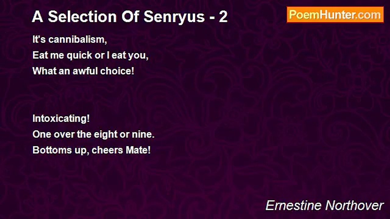 Ernestine Northover - A Selection Of Senryus - 2