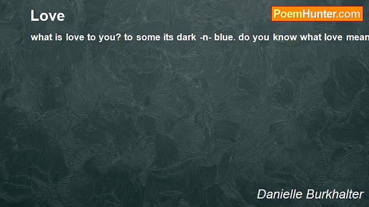 Danielle Burkhalter - Love