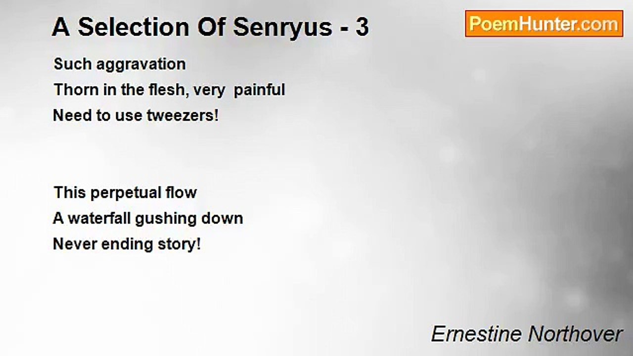 Ernestine Northover - A Selection Of Senryus - 3