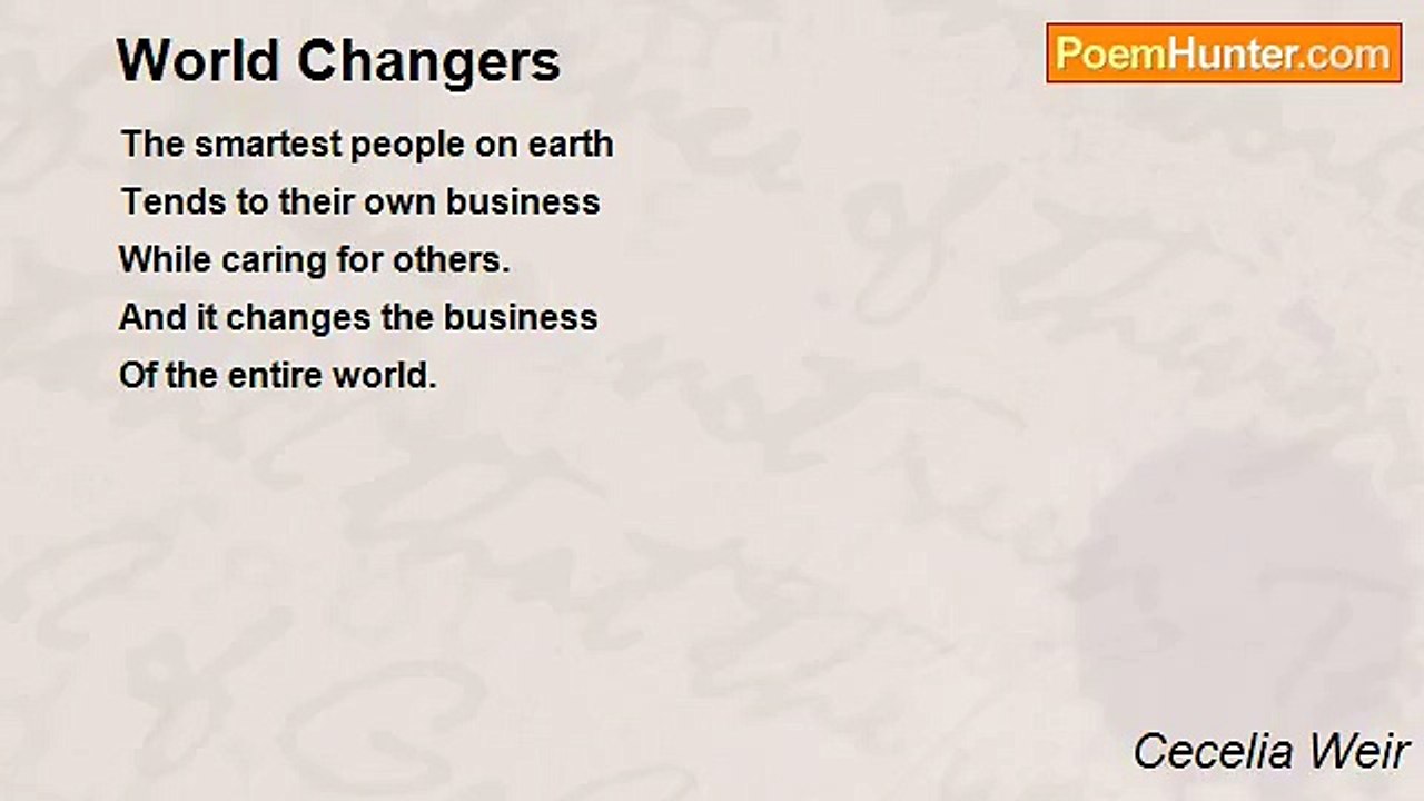 Cecelia Weir - World Changers