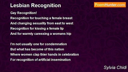 Sylvia Chidi - Lesbian Recognition