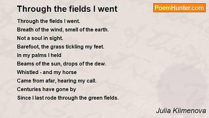 Julia Klimenova - Through the fields I went