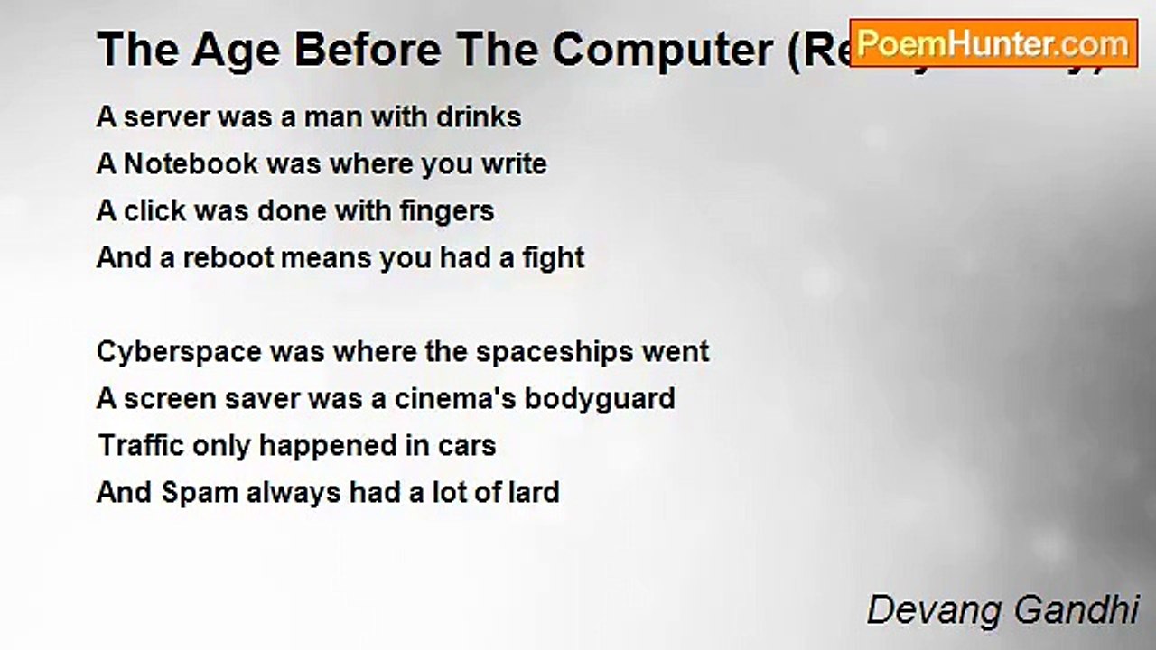 Devang Gandhi - The Age Before The Computer (Really Funny)