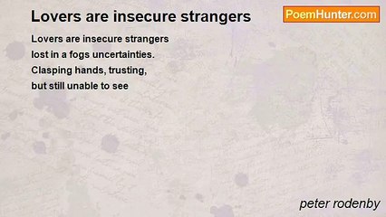 peter rodenby - Lovers are insecure strangers