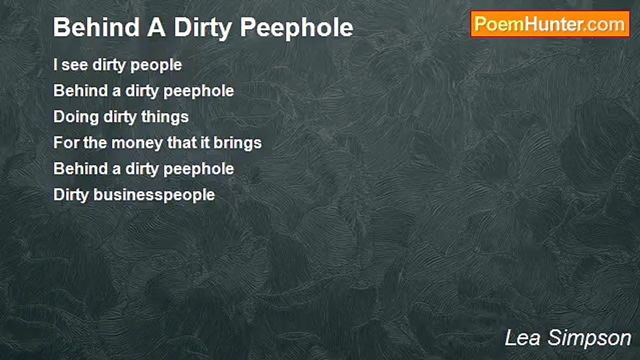 Lea Simpson - Behind A Dirty Peephole