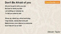 Steven Taylor - Don't Be Afraid of you