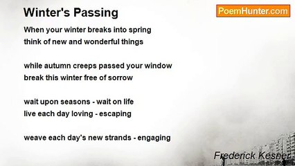 Frederick Kesner - Winter's Passing