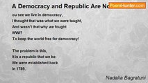 Nadalia Bagratuni - A Democracy and Republic Are Not the Same