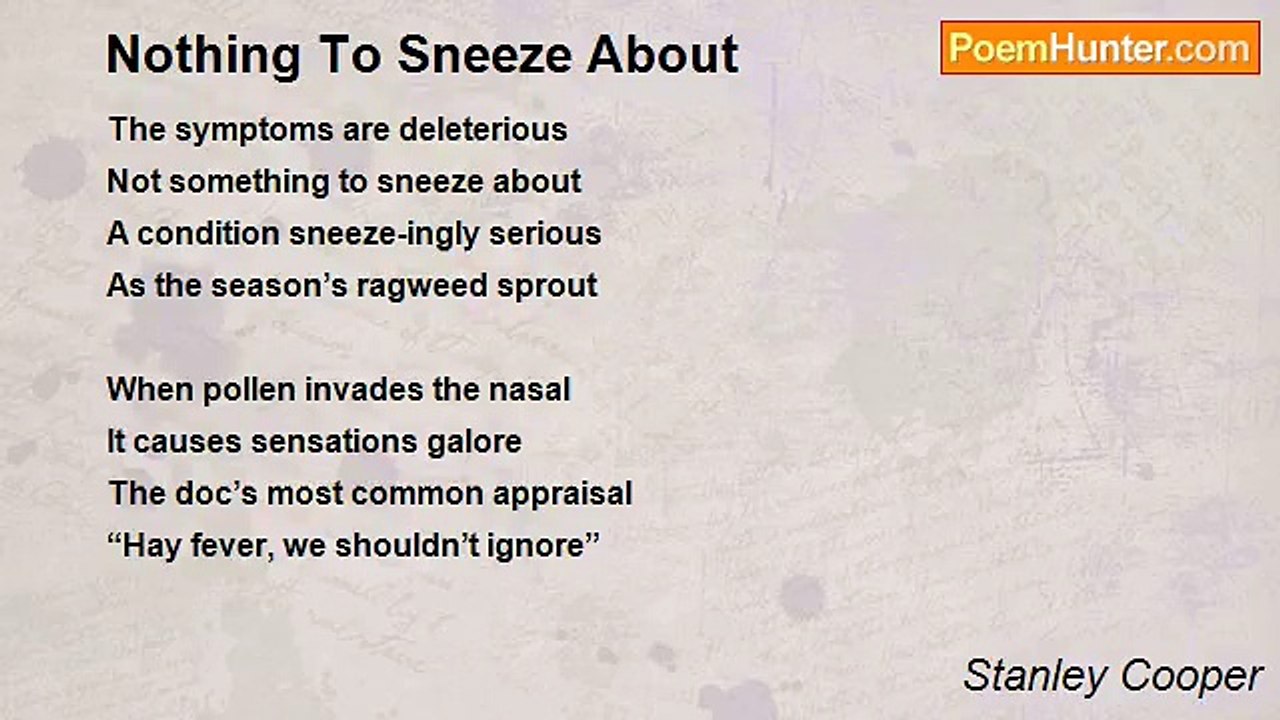 Stanley Cooper - Nothing To Sneeze About