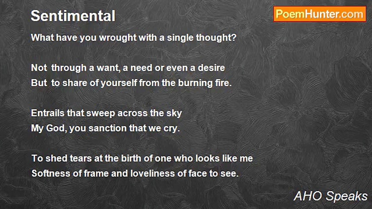 AHO Speaks - Sentimental