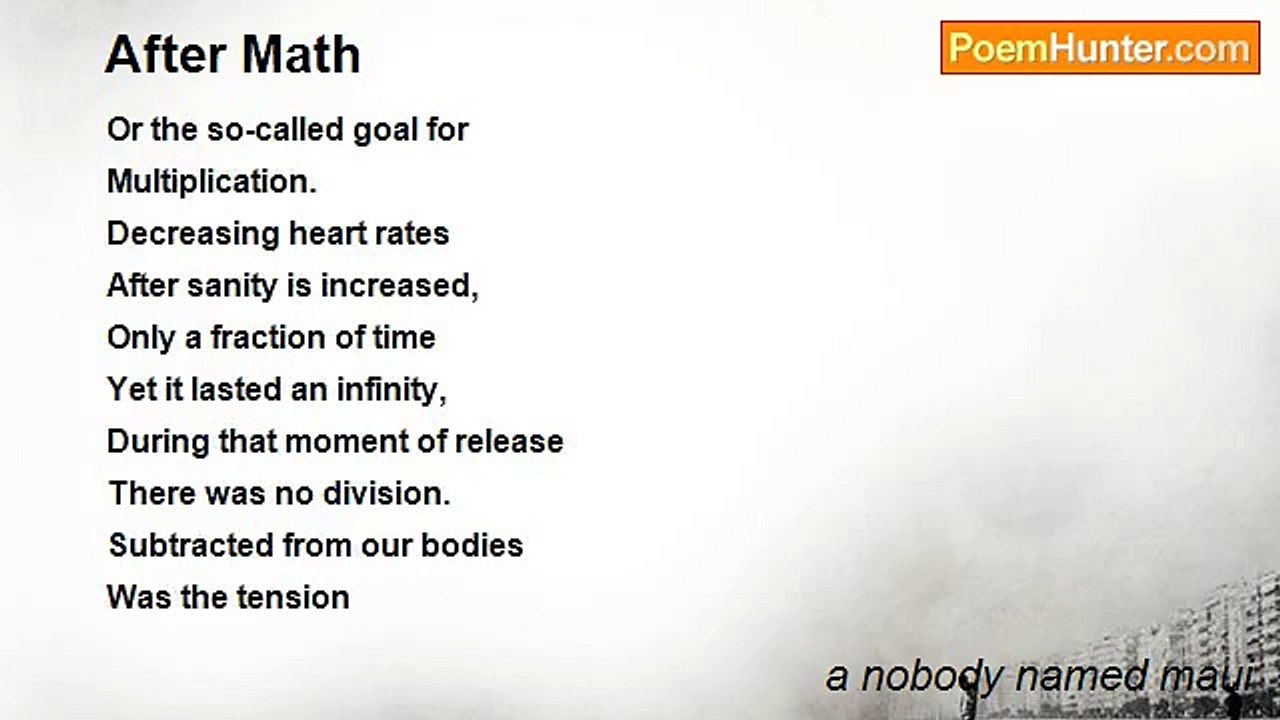 a nobody named maui - After Math