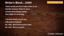 Crystal Johnson - Writer's Block....UGH!