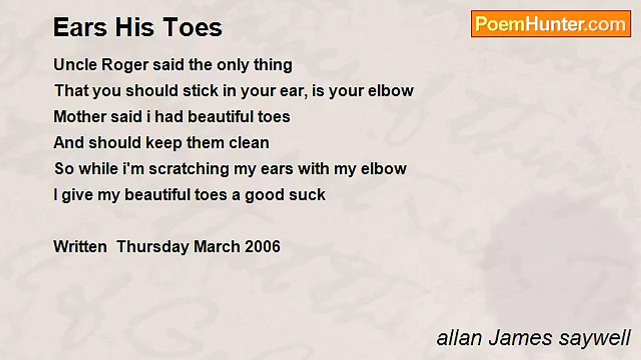 allan James saywell - Ears His Toes