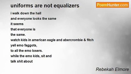 Rebekah Elmore - uniforms are not equalizers