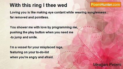 Meagan Peters - With this ring I thee wed