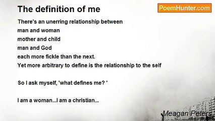 Meagan Peters - The definition of me