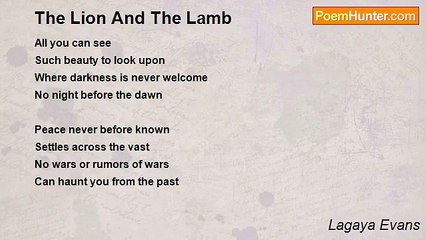 Lagaya Evans - The Lion And The Lamb