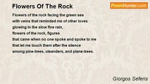 Giorgos Seferis - Flowers Of The Rock