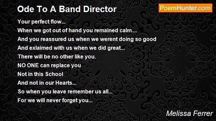 Melissa Ferrer - Ode To A Band Director