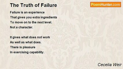 Cecelia Weir - The Truth of Failure