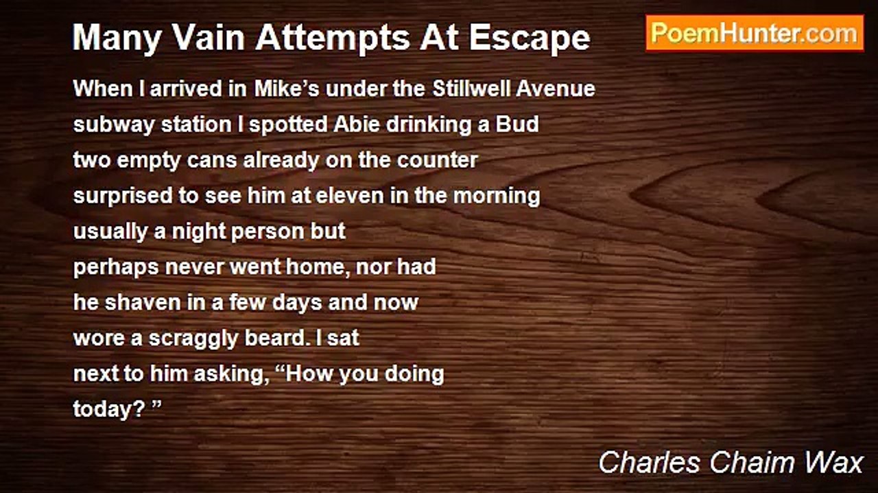 Charles Chaim Wax - Many Vain Attempts At Escape